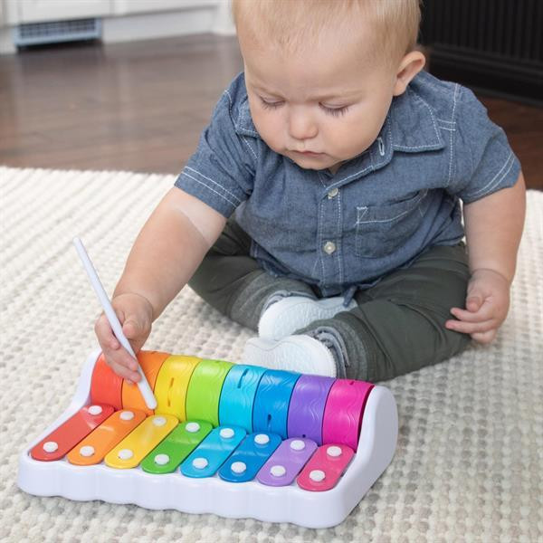 Дитячий ксилофон Fat Brain Toys Rock N' Roller Piano з дзвіночками (F281ML) Харків - фото 11