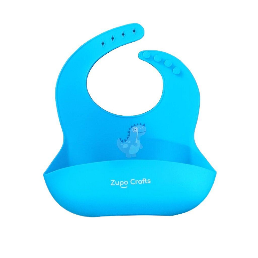 Слюнявчик силіконовий Zupo Crafts Dino синій Київ - фото 1