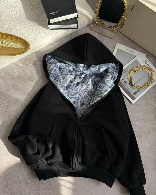 Жіноча стильна вкорочена худі на змійці, з подкладкою баксами трьохнитка на флісі Одеса - фото 1