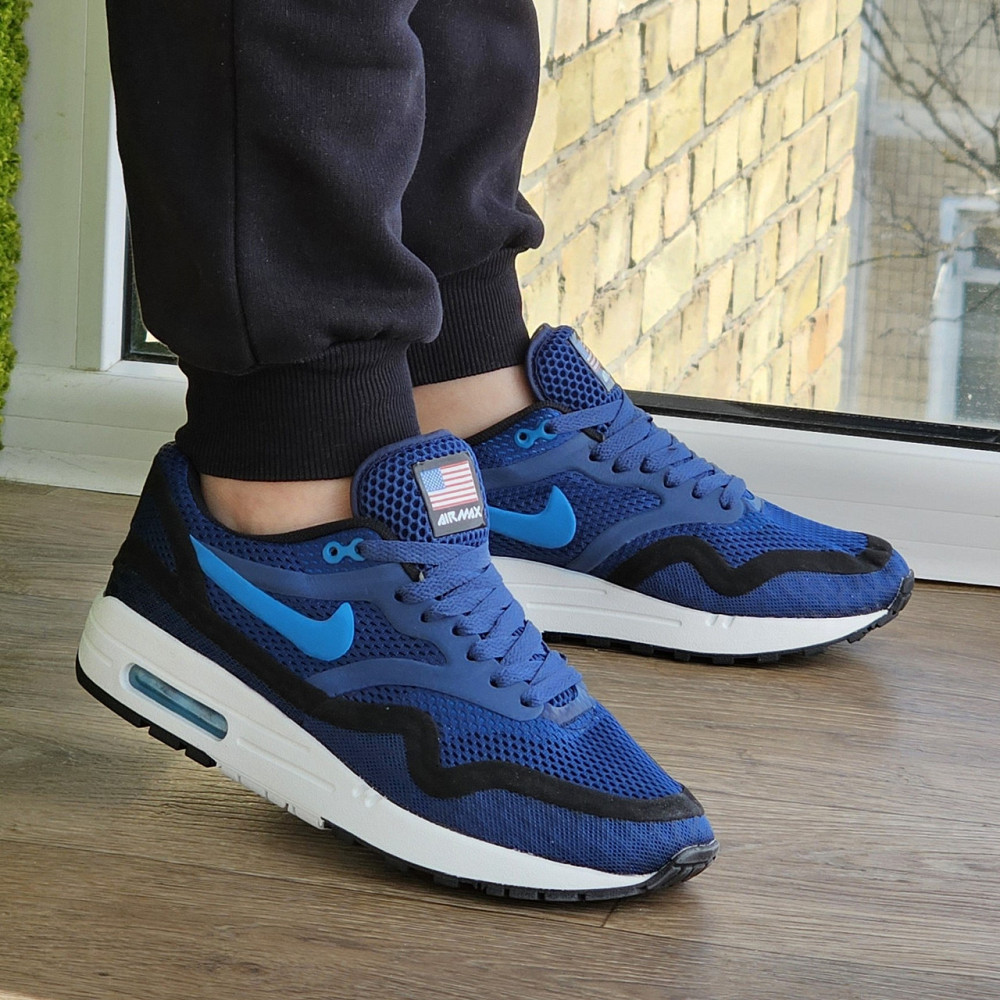 Чоловічі Кросівки Nike Air Max 90 Сині Найк Літні Сіточка (розміри: 41,42,43,44,45) Відео Огляд Дніпро - фото 7