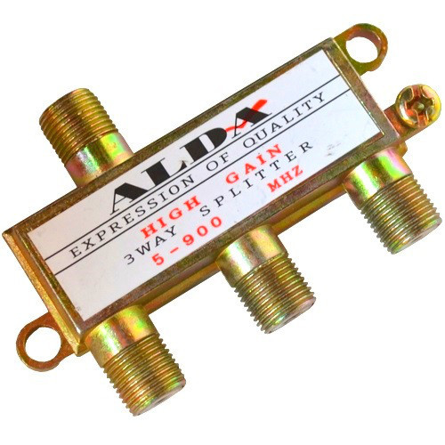 Сплітер (Splitter) ТВ "Alda" 3-way, корпус метал Полтава - фото 1