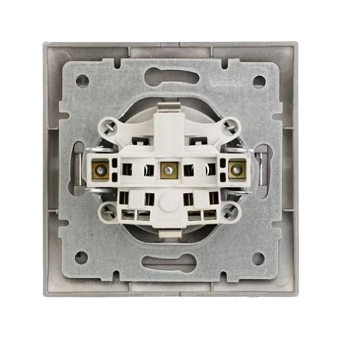 DERIY темно-сірий металік Розетка внутрішня із заземленням Лезард Житомир - фото 3