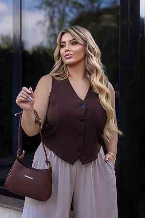 Женский жилет классический Justin 46-48, Шоколадный Киев