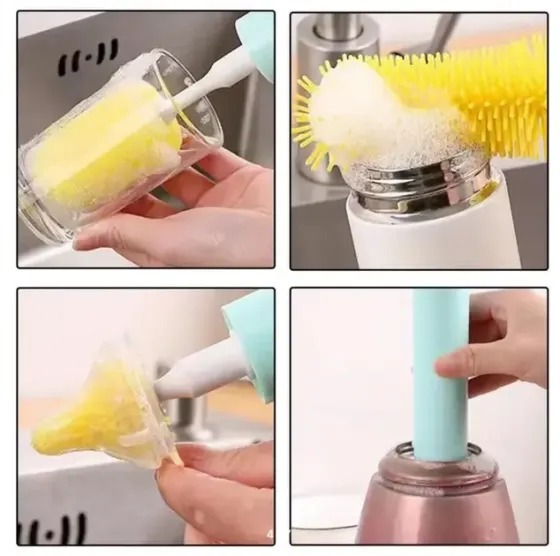 Многофункциональная электрическая щетка для мытья посуды с разными насадками BRUSH AND412 Коломия