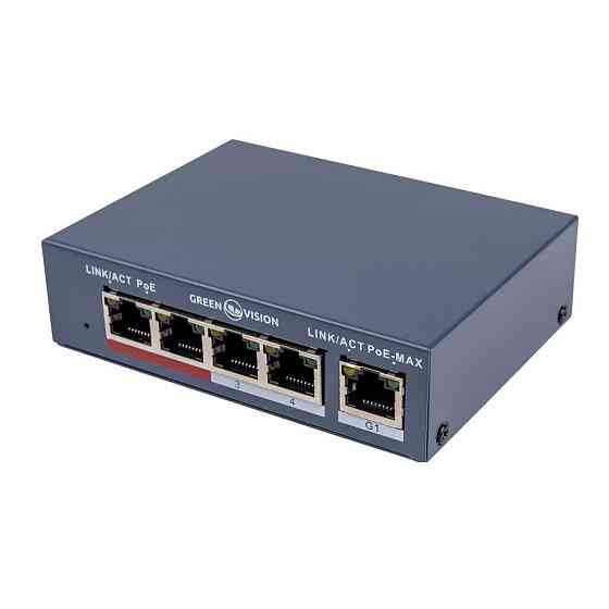 Комутатор мережевий POE GV-017-AI-4+1P Київ