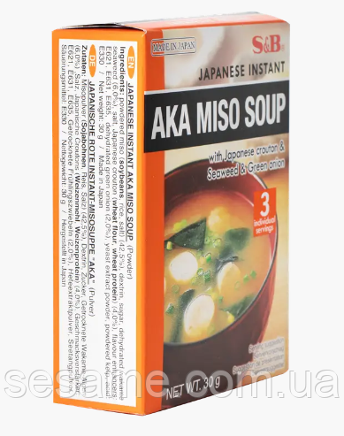 Суп швидкого приготування Aka Miso Soup S&B 30 г Харків - фото 2