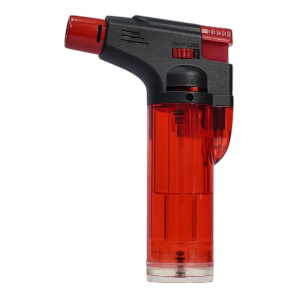 Горелка газовая карманная / Турбо зажигалка / Lighter прозрачная (карамелька-2) Днепр - изображение 7