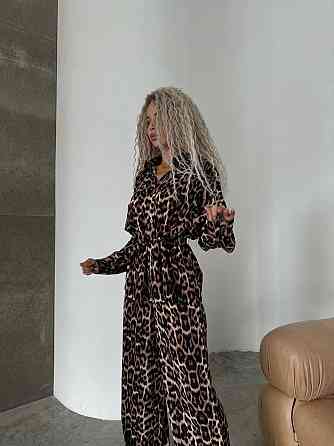 Стильний повсякденний костюм натуральний штапель Коричневий, 42/44 Одеса