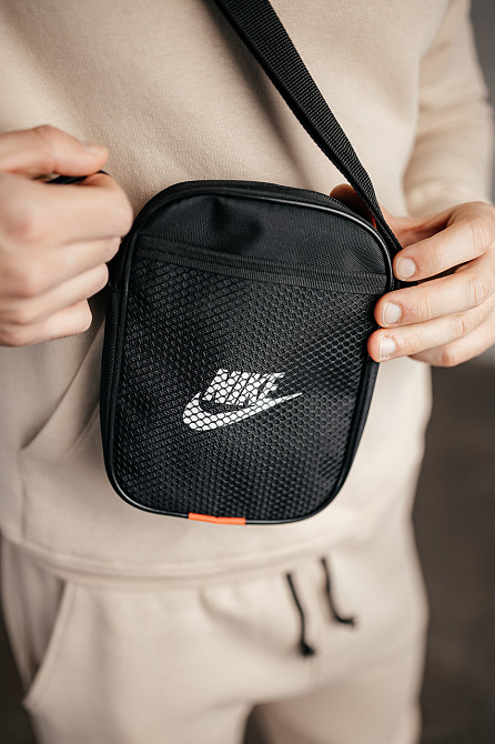 Барстека Nike, Чоловіча сумка через плече, Текстова барсетка на три відділення, Брендаова сумкаMasterSem Київ - фото 3