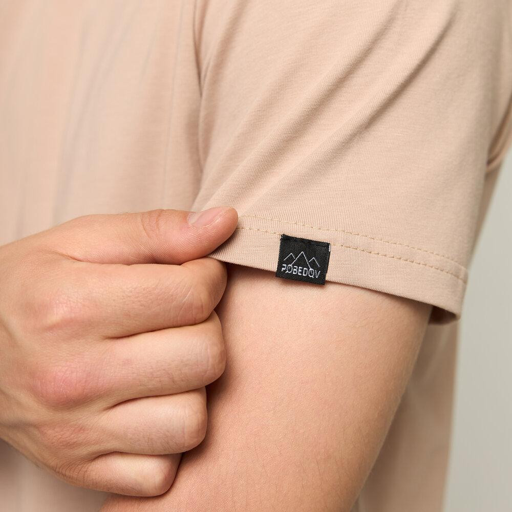 Мужская футболка бежевая Pobedov Peremoga Киев - изображение 5