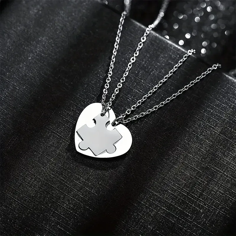 Парные кулоны сердце+пазл – для пары или друзей Киев - изображение 2