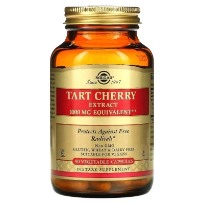 Вітамін Solgar Екстракт терпкої вишні, 1000 мг, Tart Cherry Extract, 90 вегетаріан (SOL-31549) Вінниця - фото 3