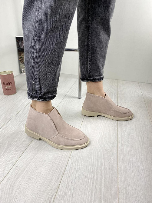 Daragani Черевики жіночі Daragani пудра натуральна замша высота 9 см (3160) Коломия - фото 8