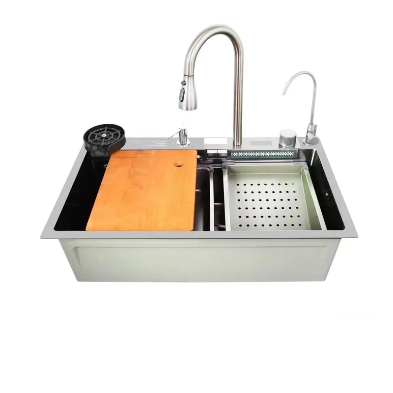 Багатофункційна мийка Zerix ZH7546-SET-07.SUS304 DECOR зі вбудованим змішувачем ZX5684 Харків - фото 1