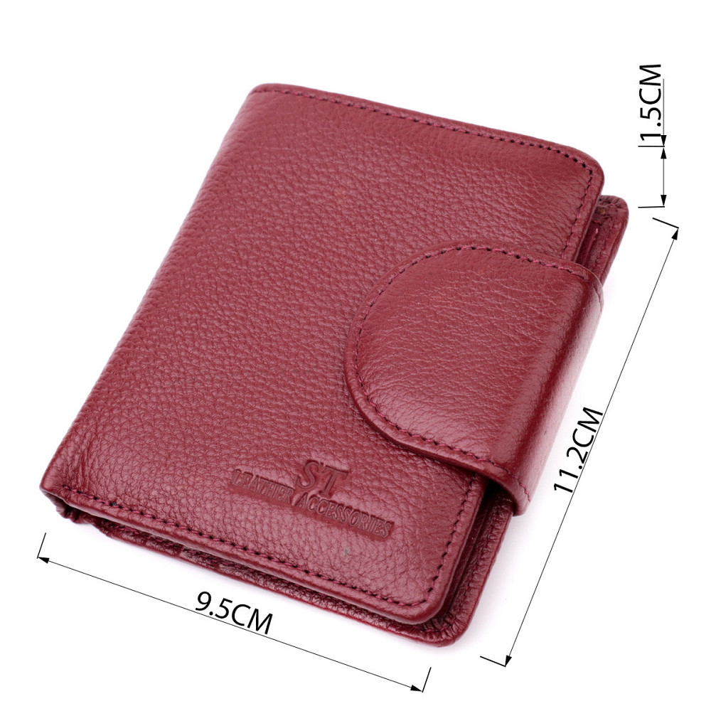 Женский кошелек вертикального типа из натуральной кожи ST Leather 22452 Бордовый Киев - изображение 7