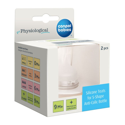 Соска Canpol babies силиконовая к бутылке S-Shape XL (смешанная) 2 шт (59/894) Винница - изображение 8