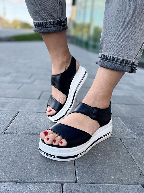 teona Босоніжки жіночі TEONA 123 чорні (літо, шкіра натуральна) (4104) Коломыя - изображение 8