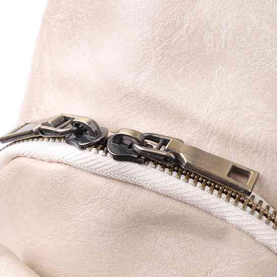 Стильна жіноча сумка з екошкіри з акцентом на текстильну лямку Vintage 22774 Білий Київ