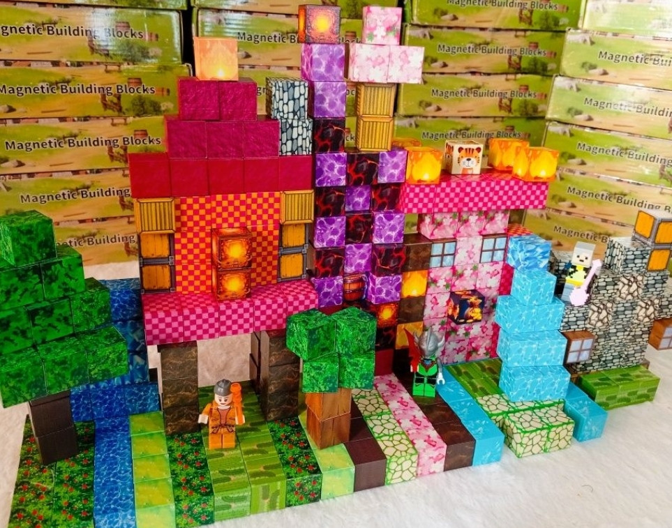 Магнітний конструктор  Майнкрафт 100-300 шт + фігурки лего в ПОДАРУНОК Харків - фото 8
