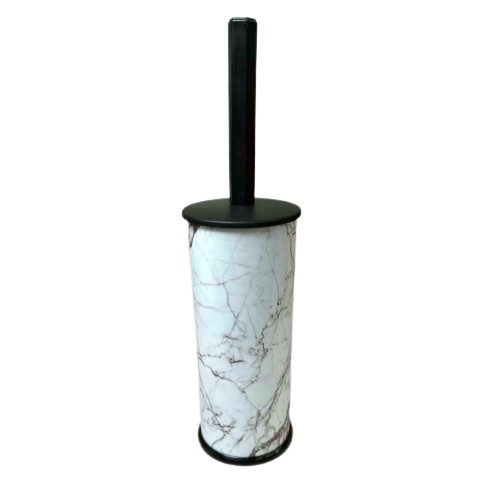 Йоржик для унітазу високий з малюнком білий мармур OZER-D-018 Decor ELIF Житомир - фото 1