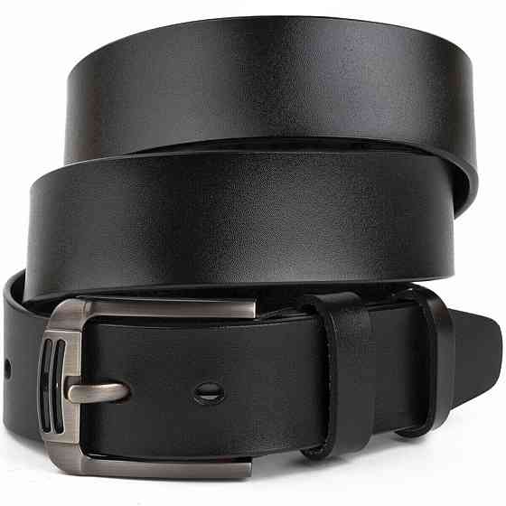 Ремень мужской с затемненной пряжкой механика Vintage 20314 Черный Киев