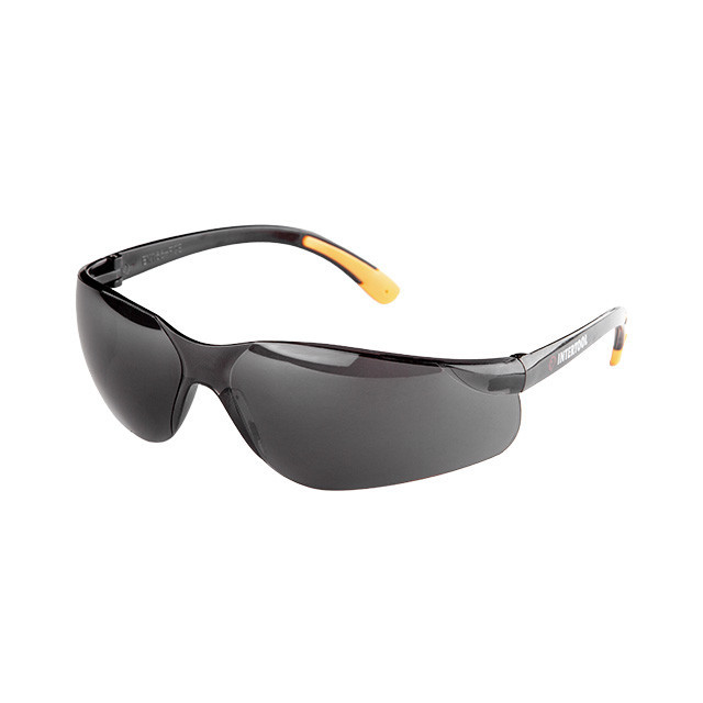 Окуляри захисні, затемнені, лінзи полікарбонат, заушники полікарбонат, захист від удару INTERTOOL SP-0088 Київ - фото 3