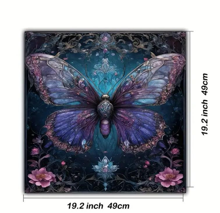 Алтарная скатерть с бабочкой и цветами для карт Таро и Рун. Скатерть для гадания 49*49 см. Киев - изображение 3