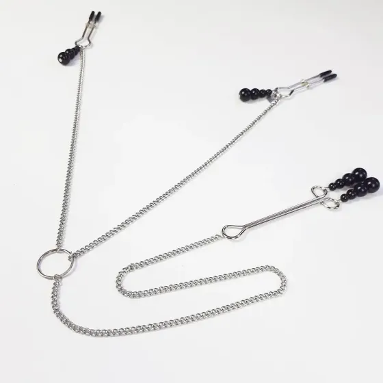 Затискач для сосків та клітора Art of Sex - Nipple and clit clamps Black Pearl Львів