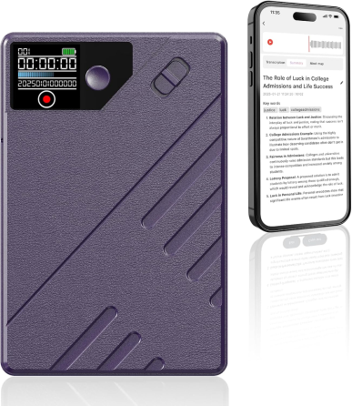 AI Диктофон E EAZEYAI 64GB — Транскрипція 112 мов, Розумне резюме (ChatGPT), Синхронний переклад, Шумозаглушення, USB-C Київ
