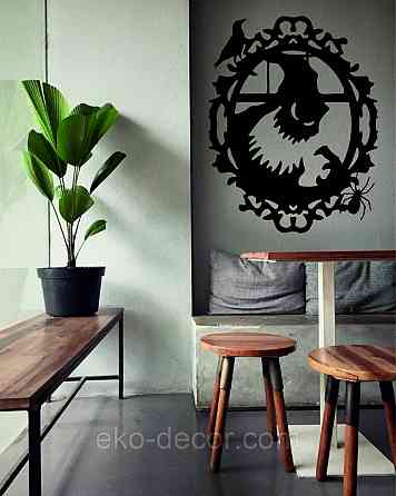 Декоративное настенное Панно «Монстр. Хэллоуин.», Декор на стену 90*70 см, Черный Киев