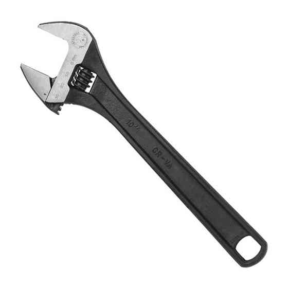 Розвідний ключ 250 мм INTERTOOL XT-0060, Cr-V, чорний - розвідний ключ із широким регулюванням Львів