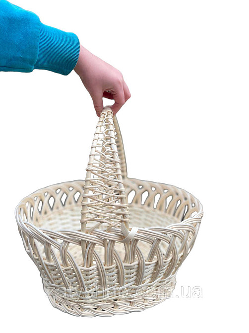 Пасхальная плетеная корзина белая Киев - изображение 7