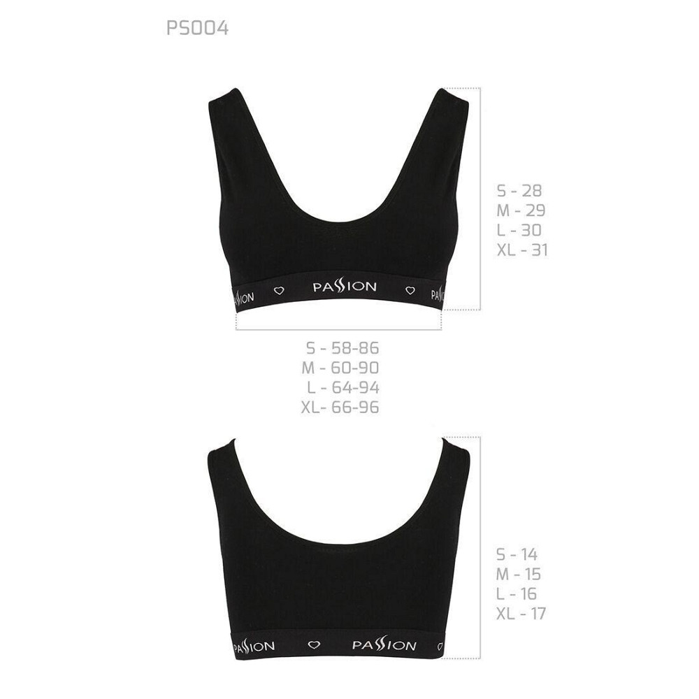 Спортивний топ з широкою гумкою Passion PS004 TOP M, black Sex Aura Київ - фото 6
