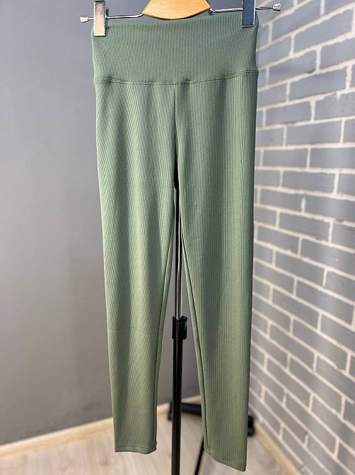 Лосини жіночі LADY HUREM 2247 рубчик широкий утягуючий пояс хакі, хакі, M Київ - фото 8