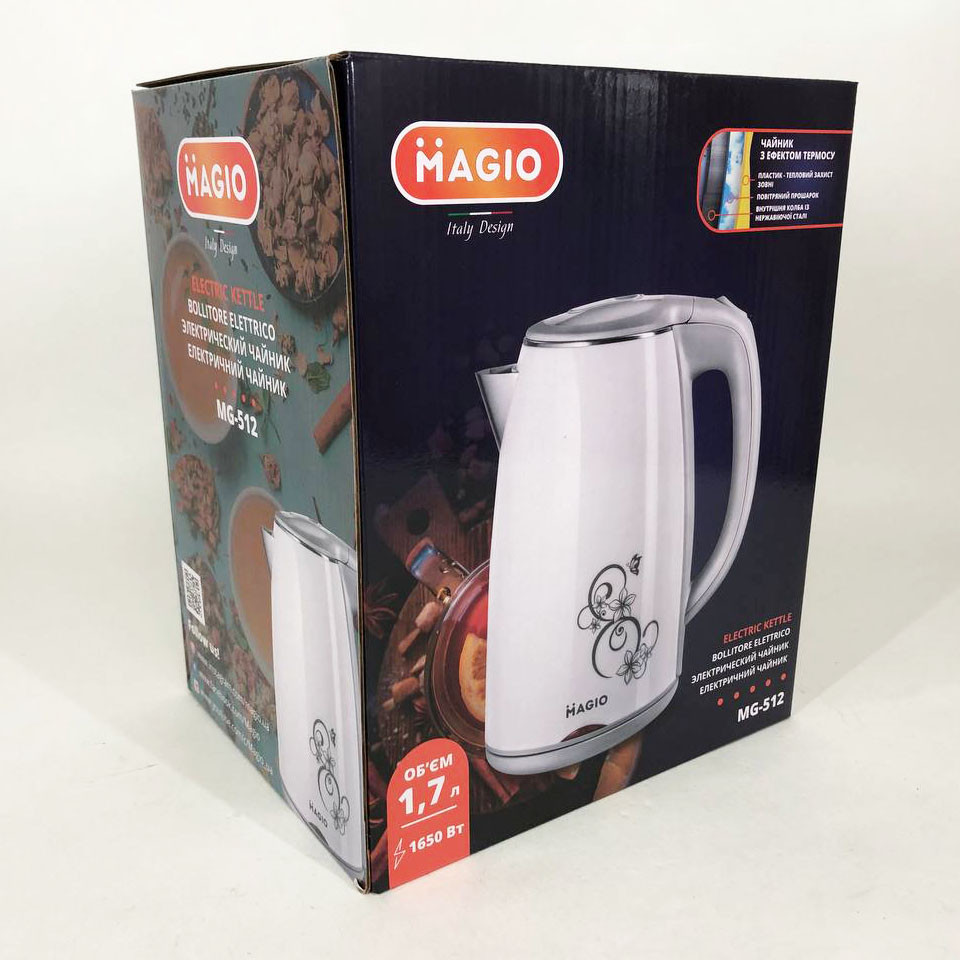 Чайники металеві з нержавіючої сталі MAGIO, Якісний домашній чайник, Електричний чайник безшумний BS-60 Львів - фото 6