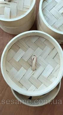 Бамбуковая пароварка вонтонница одноярусная d 10см Харьков - изображение 2