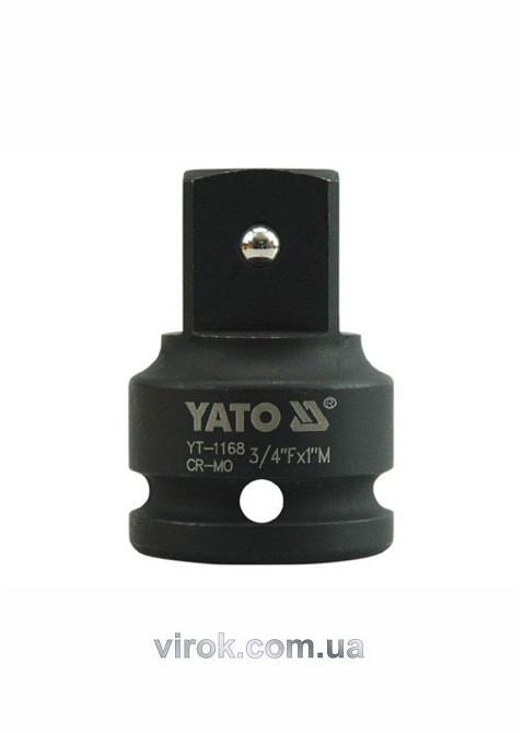 Перехідник ударний YATO : квадрат 3/4" - квадрат 1", L= 63 мм [12/48] Одеса - фото 1