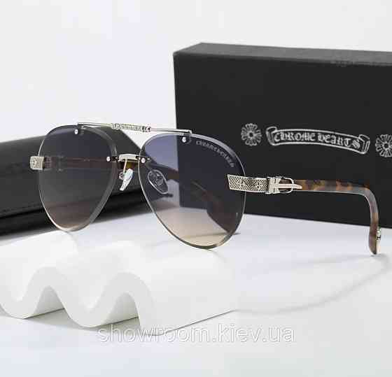 Очки стильные солнцезащитные Chrome Hearts безоправные (7847) градиент Киев