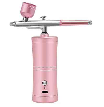 Набір для аерографії акумуляторний, аерограф із компресором 9360, рожевий Вінниця