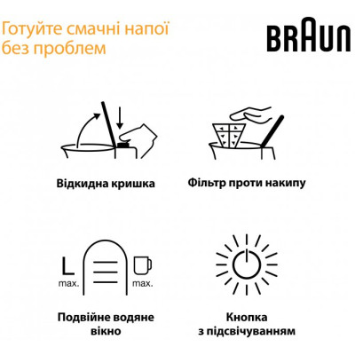 Электрочайник Braun WK 1500 BK Винница - изображение 7