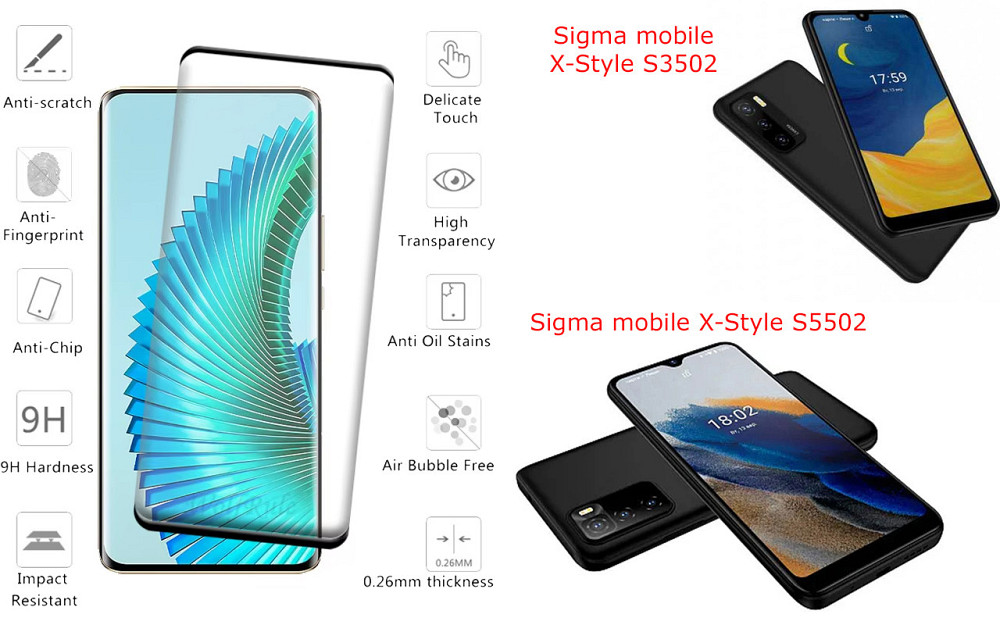 Захисне скло HyperGlass Pro для Sigma mobile X-Style S3502, X-Style S5502 – максимальна чутливість та захист Київ - фото 2