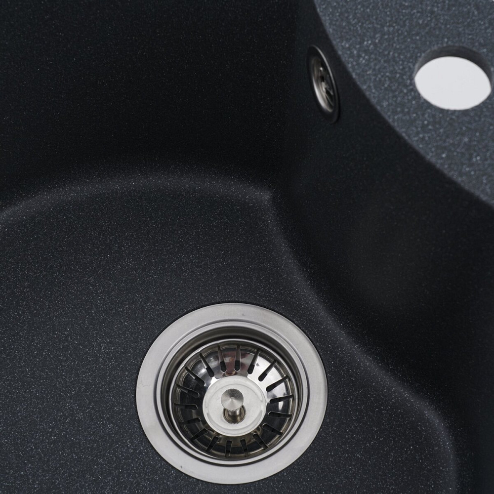 VALESO Гранітна мийка для кухні VALESO TURAS 480 матова Антрацит Киев - изображение 6