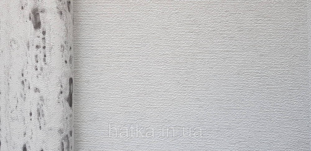 Шпалери вінілові на флізеліні Marburg Travertino 1.06х10 однотонні дрібна горизонтальна смужка білі Київ - фото 2