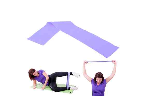 Лента эспандер для упражнений Hangy inSPORTline Medium 90 см фиолетовая Киев