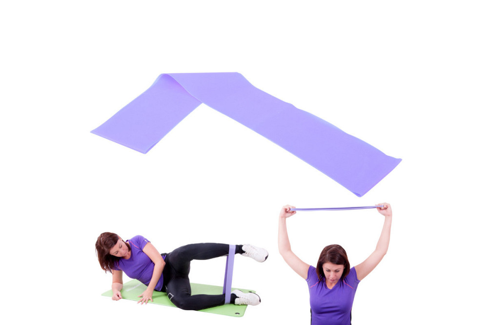 Лента эспандер для упражнений Hangy inSPORTline Medium 90 см фиолетовая Киев - изображение 2