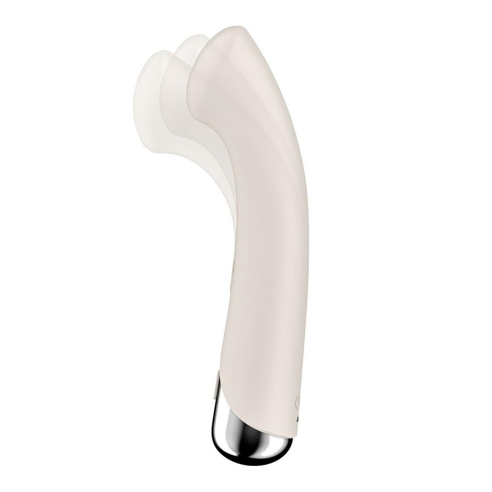 Вібратор з ротацією Satisfyer Spinning G-Spot 1 Beige, плоский майданчик для стимуляції точки G Sex Aura Київ - фото 2