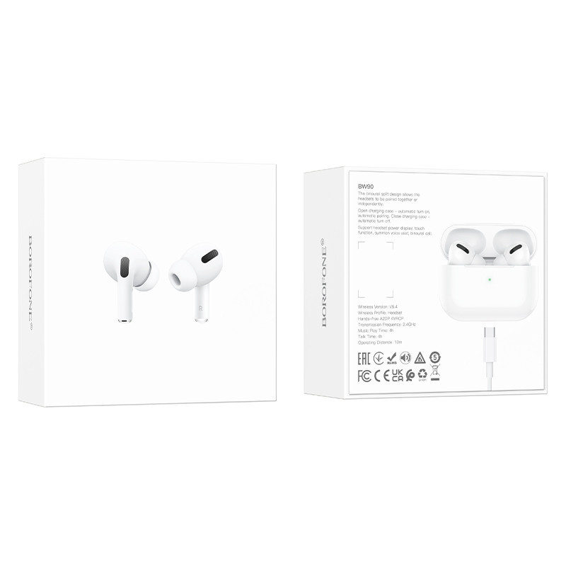 Бездротові навушники BOROFONE BW90 True wireless stereo headset White Одеса - фото 2