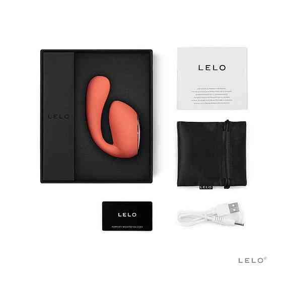 Смарт-вібратор LELO Ida Wave Coral Red, вагінально-кліторальний, технологія WaveMotion, 2 мотори Sex Aura Київ