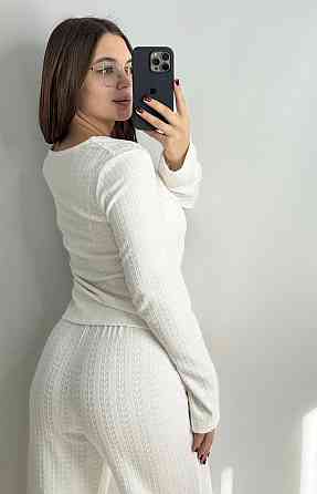 Універсальний жіночий костюм для дому та вулиці Молочний M-L Харків