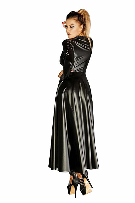 Сукня-плащ з мокрим ефектом Noir Handmade F128C Powerwetlook gown coat, M (м'яте паковання!!!) Sex Aura Київ - фото 4